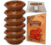 NOBILE LOVELYCARE 6 casseroles en terre cuite terrine de four diamètre 15 cm 100 % Made in Italy EBOOK Recettes à numériser, tajines artisanales