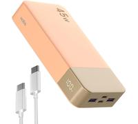 Nobis External Battery 20000mAh Power Bank 45W Portable External Charger USB-C in & Out Quick Charge, 4 Ports with LED Digital Display, Compatible with MacBook, Phone 15 14 13 Pro S23 (Orange)