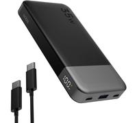 Nobis Portable Charger, 35w 10000mah Power Bank Fast Charging, Pd Qc 4.0 Led Display Battery, Usb C In/Out Mobile Phone Charger For Iphone Ipad Android Etc. (Black)