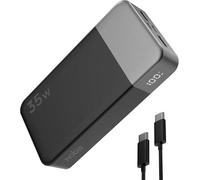 Nobis Power Bank 20000mAh 35W Batterie Externe Charge Rapide, Chargeur Portable USB C in & Out, 4 Ports avec Affichage Numérique LED, Compatible avec Laptop, S23 Phone 16 15 (Noir)