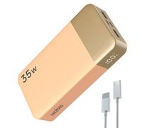 Nobis Power Bank, 20000mAh Chargeur Portable, 35W USB C in & Out Charge Rapide, Batterie Externe 4 Ports avec Affichage numérique LED, Compatible avec MacBook, Phone 15 14 13 Pro S23 (Orange)