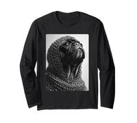 Noble Carlin médiéval Chevalier Surréaliste Fantaisie Insolite Chien Art Manche Longue