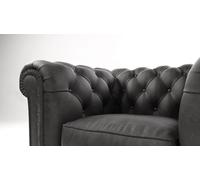Noble design Chesterfield Polster Fauteuil TV Siège Club Lounge Textile Cuir