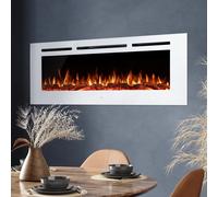 Noble Flame PARIS Blanc 1400 - Cheminée Électrique Murale