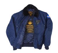 Noble House B15 Homme Veste Bomber Blouson d’aviateur en Tissu Bleu
