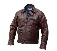 Noble House Blouson d'aviateur modèle Dit BF-109 Veste Pilote de Chasse Messerschmitt en Cuir DE Cheval Argentin Couleur Marron sépia