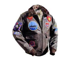 Noble House Top Gun Mavericks, Blouson d'aviateur en Cuir de Taureau(2XL)