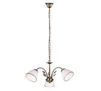 Noble Lampe Art Nouveau en Bronze Suspension Salon Salle à Manger Aletta