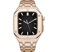 NOBLE METAL WATCH Band + Watch Case , pour bande 44 mm 45 mm Bracelet en acier inoxydable , pour la série Iwatch 8 7 6 SE 5 4