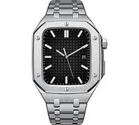 NOBLE METAL WATCH Band + Watch Case ， pour bande 44 mm 45 mm Bracelet en acier inoxydable ， pour la série Iwatch 8 7 6 SE 5 4