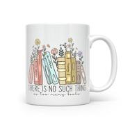 Noble & Page Tasses pour amateurs de livres - No such thing as too many books - Gamme de tasses à café imprimées à la main pour tous ceux qui aiment lire - Belle tasse imprimée brillante