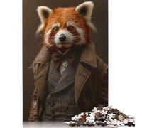 Noble Red Panda Puzzle 1000 Pièces Educa Jouet en Bois Cadeau Unique De l'art De La Décoration Jeu Éducatif Challenge Toy pour Adultes Et Enfants À Partir De 12 Ans 1000pcs (75x50cm)