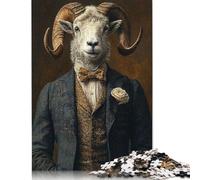 Noble Transcaspian Urial Puzzle 1000 Pièces Cadeau Unique Jeu Éducatif Défi Jouet À De Qualité Supérieure Peinture Art pour Adultes Et Enfants 1000pcs (75x50cm)
