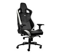 noblechairs Epic Chaise de Gaming - Chaise de Bureau - Cuir Véritable - Noir/Blanc/Rouge