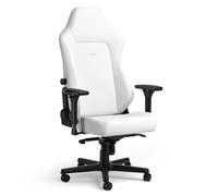 noblechairs Hero Chaise Gaming Blanche - Fauteuil de Bureau Blanc Coussin Inclus - Siege Gamer High-Tech Cuir Synthétique - Chaise Ergonomique - White Edition