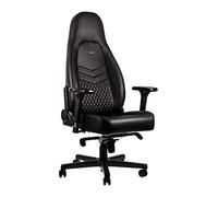 noblechairs Icon Chaise de Gaming - Chaise de Bureau - Cuir Véritable - Noir