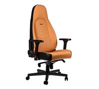 Noblechairs Chaise de gaming Icon – Cuir véritable – Cognac/Noir