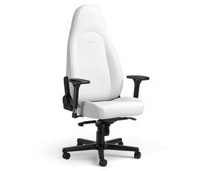 noblechairs Icon White Edition - Chaise Gaming Confortable - Fauteuil Bureau 150kg Capacité de Charge - Chaise Ergonomique - Chaise Pivotante - Siege Gamer - Coussin Inclus
