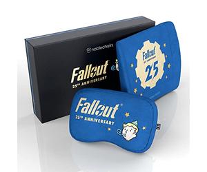 Noblechairs Kit de coussins en mousse à mémoire de forme Fallout 25th Anniversary Edition, coussins pour chaises de gaming, coussins pour siège ergonomique, coussins de chaise à soutien lombaire