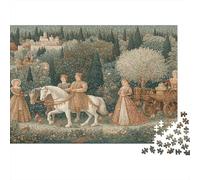 Noblesse et Vie Sociale au XVe siècle Cadeau Unique Décoration Intérieure Jeu Éducatif Challenge Toy Adultes & Enfants des 14 Ans 52x38cm/1000pcs