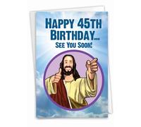 NobleWorks - Carte de v ux humoristique pour 45e anniversaire - Carte humoristique avec enveloppe pour 45 ans - bient t 45 ans C9403MBG