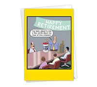 NobleWorks - Funny Retirement Card with Envelope, Colorful Retiree Congrats Greeting - Swear Jar C9322RTG
