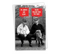 NobleWorks Joints rigides pour homme : carte d'anniversaire hilarante avec deux vieux stoners, avec enveloppe. C7038BDG.