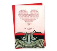 NobleWorks Jolie carte de Saint-Valentin avec enveloppe Carte de papeterie sincre pour la Saint-Valentin Just My Type C6776VDG