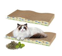 Nobleza - 2 Pièces Grattoir Chat Carton Griffoir Incurvé Réversible en Carton