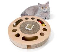 Nobleza 3 en 1 Grattoir Carton Griffoir, Jouets pour Chat avec Tapis à Gratter et 2 Balles
