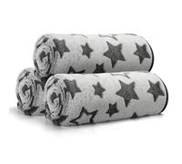 Nobleza 3 Pièces Couverture Chien Chat, XS, 60 x 40 cm, Lavables Plaid Polaire pour Chien Miniature, Chat, Couverture de Canapé pour Chien en Flanelle, Gris