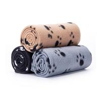 Nobleza 3 x Couverture en Peluche Douces Tapis pour Chien Chat Lavable, Tapis Chiens Chat Lapins et Autres Animaux de Compagnie, Plaid Polaire Animaux, 120 * 100 cm