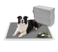 Nobleza Alèse Jetable Chien 90x60cm (Lot de 100), Neutralise Odeurs au Charbon Actif, Alaise Absorption Rapide pour Chien, Tapis Anti-Fuites, Séchage Express, Gris