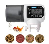 Nobleza - Aquarium Distributeur Automatique pour Poisson, 200ml Réglable Multifonctionnel Mangeoire Automatique avec Ecran LCD pour Les Vacances Blanc