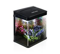 Nobleza - Aquarium en Verre avec Couvercle et lumières LED. Système de Filtration de 7 litres. Couleur Noir.