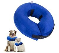 Nobleza - Collerette Gonflable Ajustable pour Chien et Chat, Anti-Léchage et Anti-Grattage avec Velcro (Bleu, XL)