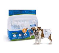 Nobleza Couches Chien Couches Femelles de Formation de Chiot Femelle jetables Super Absorbant Wraps pour Animaux de Compagnie 12 Pack, L