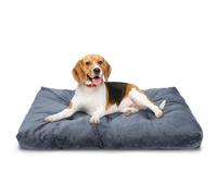 Nobleza Coussin Chien Media Taille, Panier Chien Lavable, Coussin pour Chien Anti Stress, Panier pour Chien Moelleux, Lit Doux pour Chien, Base Antidérapante, Gris Foncé, 80x50cm