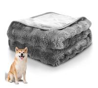 Nobleza Couverture Imperméable pour Chien et Chat, L 120 x 100 cm, Protection Canapé et Lit Anti Fuites, Réversible, Lavable Machine, Gris