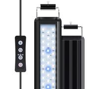 Nobleza Éclairage Aquarium, LED Aquarium avec Minuterie, Lampe de Jardin avec 3 Couleurs, Lampe pour Plantes d’Aquarium d'eau avec 10 Niveaux de Luminosité Réglable de 42-62cm, 10W