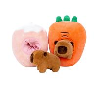 NOBLEZA Jouets - peluches - 153469 - Capybara - légumes et fruits - 29 cm - 2
