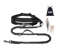 Nobleza Laisses Mains Libres pour Chien, Ceinture réglable de Laisse de Formation pour la Promenade de Chien, pulsant et Courant, Absorption de Choc, Confortable, Couture Réfléchissante