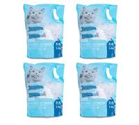 Nobleza Litière pour Chats Silice Gel 4 x 3.8L - Litière pour Chat Haut de Gamme avec Contrôle Supérieur des Odeurs et Absorption Efficace des Liquides