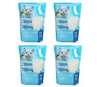 Nobleza Litière pour Chats Silice Gel 4 X 3.8L - Saveur de Citron Litière pour Chat Haut de Gamme avec Contrôle Supérieur des Odeurs et Absorption Efficace des Liquides