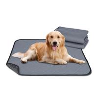 Nobleza Lot de 2 Éducateur pour Chien Lavable, 120 * 90 cm Ultra Absorbant Tapis pour Chiens, Réutilisable Pee Pad Anti-fuites pour Chiot pour Chien/Chat/Lapin, Gris