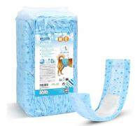 Nobleza Lot de 20 Couches jetables pour Chien mâle Taille M (34-50 cm) - Anti-fuites à 360° avec Noyau en Gel - Bandes pour Incontinence et marquage - Fermetures réglables sans Traction