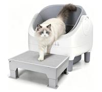 Nobleza Marche-Pied pour Bac à Litière Chat 42x32 cm - Tapis Ramasse Litière Double Couche, Réglable en Hauteur (9 & 16 cm), Plateforme Antidérapante pour Litière Automatique, Chatons & Chats Âgés