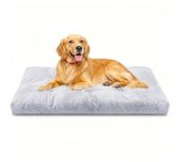 Nobleza - Matelas pour Chien Multifonction Lavable, Coussin de Voyage Anti-Dérapant avec 6 Points de Capitonnage, Super Doux et Portable pour Cage, Voiture ou Maison - L, 110 * 73 * 10cm, Gris