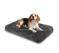 Nobleza Panier Chien Media Taille, Coussin Chien, Coussin Ultra Doux et Confortable, Lavable, Support Ferme, Base Antidérapante, 77x50x10cm, Gris Foncé