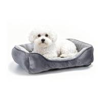 Nobleza Panier pour Chien 67x57cm, Lit pour Chien Lavable en Machine, Canapé Chien Doux, Bords Rehaussés, Antiglisse, Gris